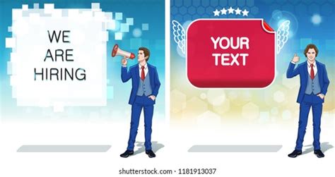 Business Advertisement Concept Clipart Announcement Banner Stock Vector