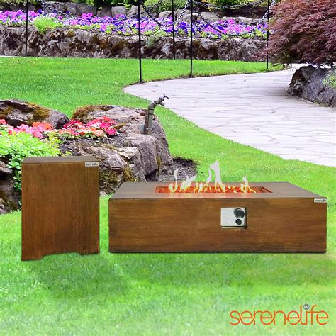 SereneLife Outdoor Propane Fire Table Pit 54 Inch 50 000 BTU Outdoor