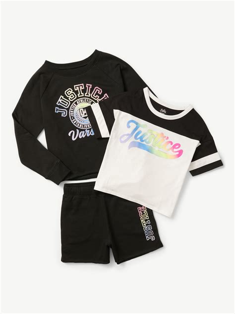 Justice Girls Graphic Fleece 3-Piece Outfit Set, Sizes XS-XLP - Walmart.com