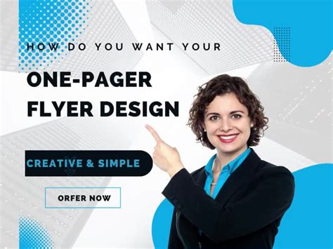 One Pager Flyer Design And Simple Flyer Upwork