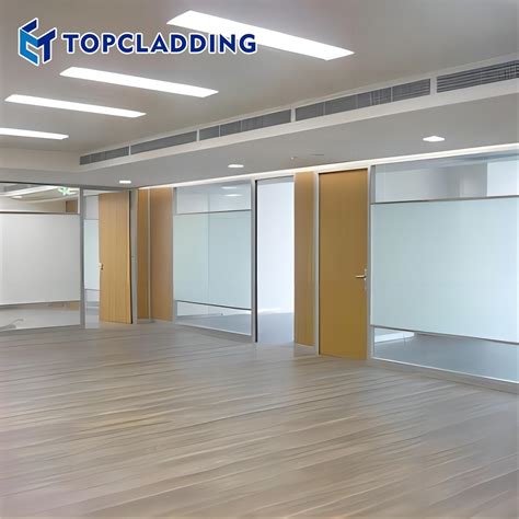 Smart Pdlc Electronic Frosted Aluminum Frameless Operable Office Movable Wall Glass Partition