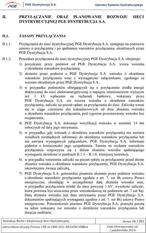 INSTRUKCJA RUCHU I EKSPLOATACJI SIECI DYSTRYBUCYJNEJ PDF Darmowe