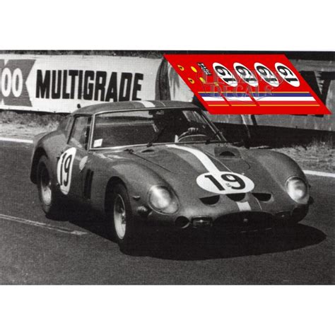 Ferrari 250 GTO - Le Mans 1962 nº19 - LEMANSDECALS