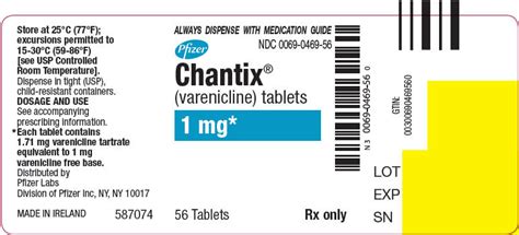 Dailymed Chantix Varenicline Tartrate Tablet Film Coated Chantix