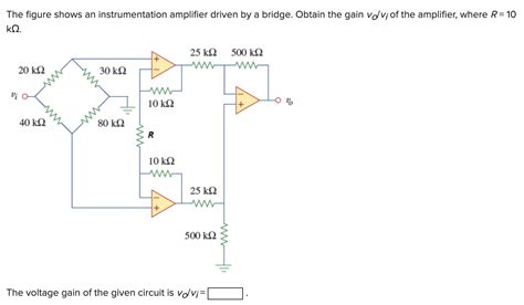 Solved The Figure Shows An Instrumentation Amplifier Driven Chegg