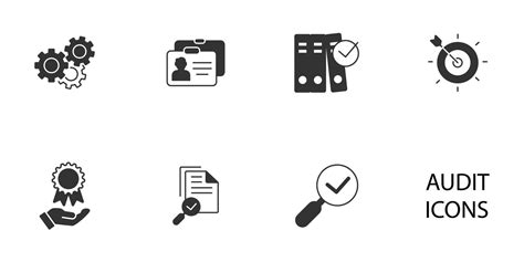 Audit Icons Set Audit Pack Symbol Vector Elements For Infographic Web