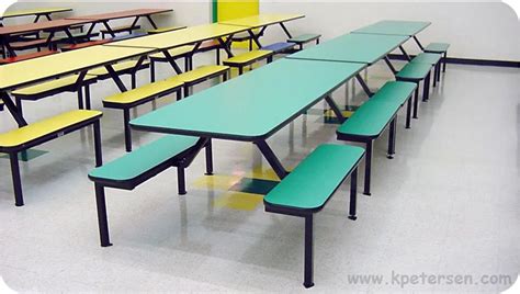 Flat Bench Seat Cafeteria Seating