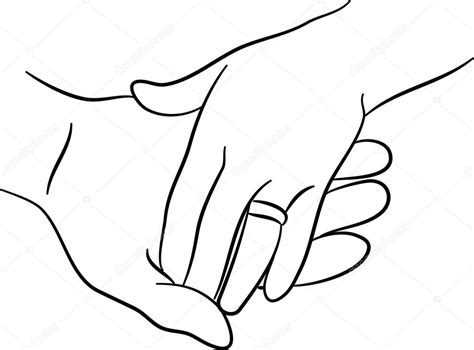 Male And Female Hand Touching Each Other — Stock Vector © Prawny 64286973