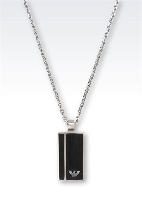 Lyst Emporio Armani Necklace In Metallic For Men