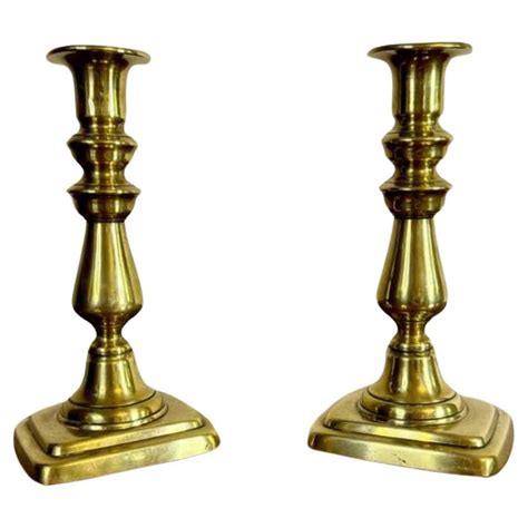 Fantastic Quality Antique Edwardian Brass Candlesticks At 1stdibs