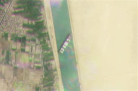 Satellite Imagery Shows Mega Container Ship Blocking Egypts Suez Canal Financial Tips