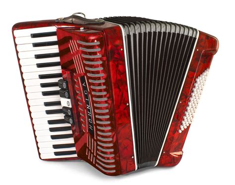 New Red Hohner Hohnica 1305 Red Piano Accordion Lmm 34 72 888365515298