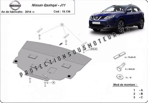 Cache Sous Moteur Et De La Bo Te De Vitesse Nissan Qashqai J