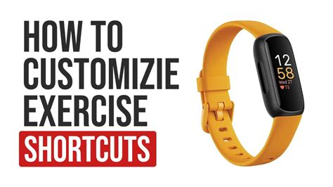 Customizing Exercise Shortcuts On Fitbit Inspire 3 Youtube