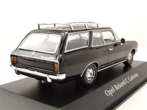 Modellauto Opel Rekord C Caravan Kombi 1969 Schwarz Modellauto 1 43