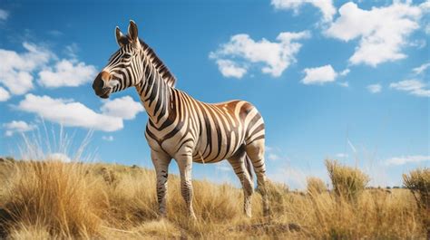 Premium AI Image | Photo of a Zorse hybrid under Blue Sky