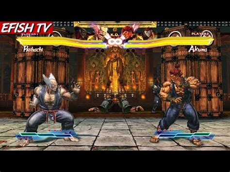 Heihachi Yoshimitsu Vs Akuma Vega Hardest AI Street Fighter X