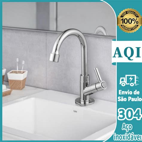 Torneira Banheiro Lavabo Cuba Sofisticada Inox Abs Lavatorio Lavabo