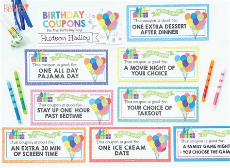 Printable Birthday Coupon Template Editable Gift Voucher - Etsy