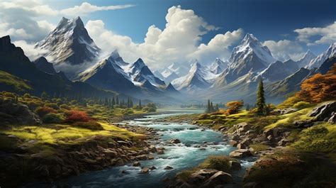 Premium AI Image | fantasy castle in the mountains, original