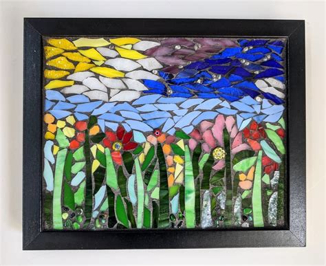 Glass Mosaic Wildflower Garden- Complete Kit + Video Course~ Beginner Friendly