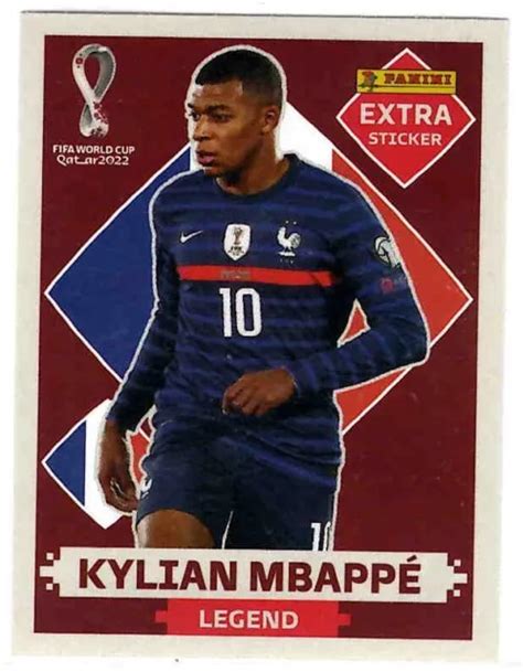 PANINI QATAR WORLD Cup Extra Adesivo 2022 Legend Kylian Mbappe Base