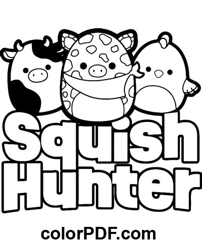 Squishmallow Squish Hunter Omalovánky a knihy v PDF