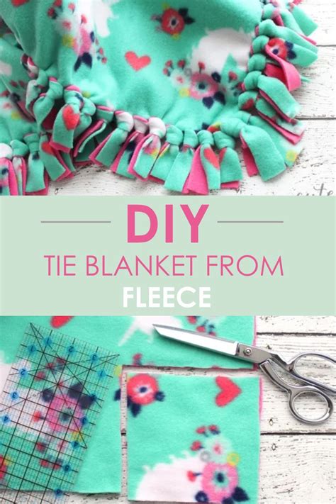 How To Make A Tie Blanket From Fleece Cutesy Crafts Diy Tie Blankets Diy Blankets No Sew