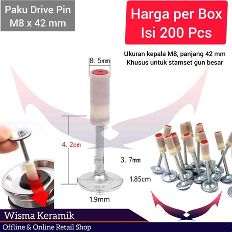 Paku Stamset Ramset Boset Paku Tembak Beton Besi Model Drive Pin