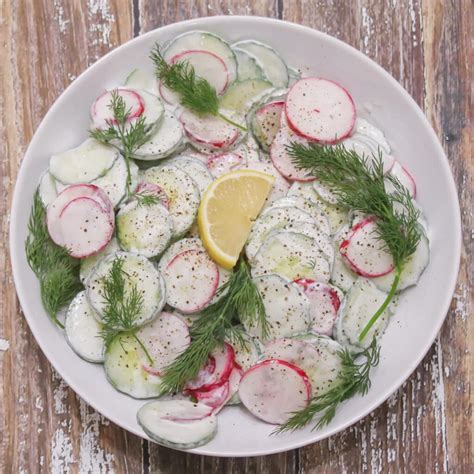 Creamy Cucumber Radish Salad Jerry James Stone