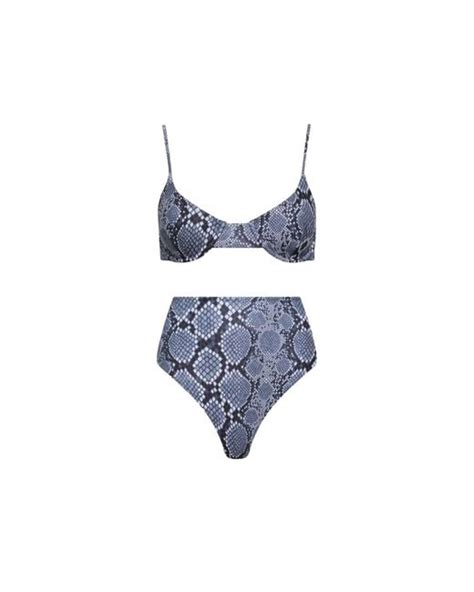 Playaluxe Palermo Bikini Set Snake In Blue Lyst