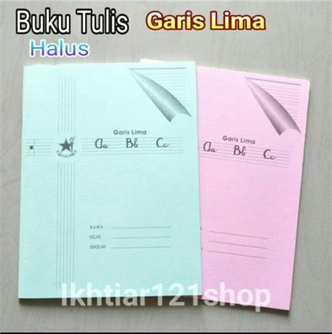 Buku Tulis Garis Limabuku Tulis Halus Garis 5 Isi 38 Lembar Satuan