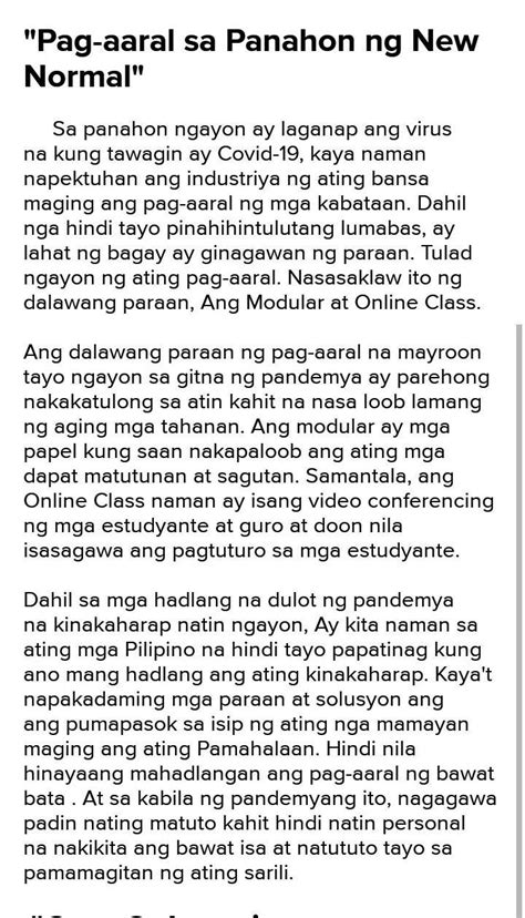 Sumulat Ng Isang Maikling Sanaysay Na Naglalarawan Tungkol Sa Paksang