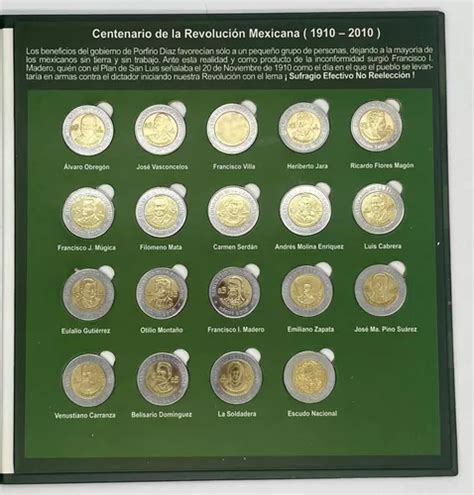 Colección Monedas 5 Independencia Y Revolución Mexicana MercadoLibre