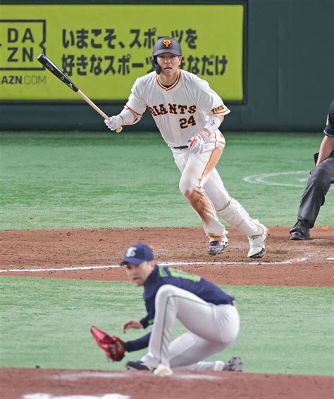 【巨人】大城卓三が痛烈な中前適時打 出場4試合ぶりの打点 スポーツ報知