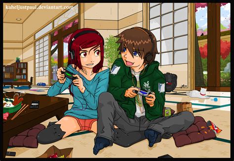 Gaming Couple By Kaheljustpaul On Deviantart