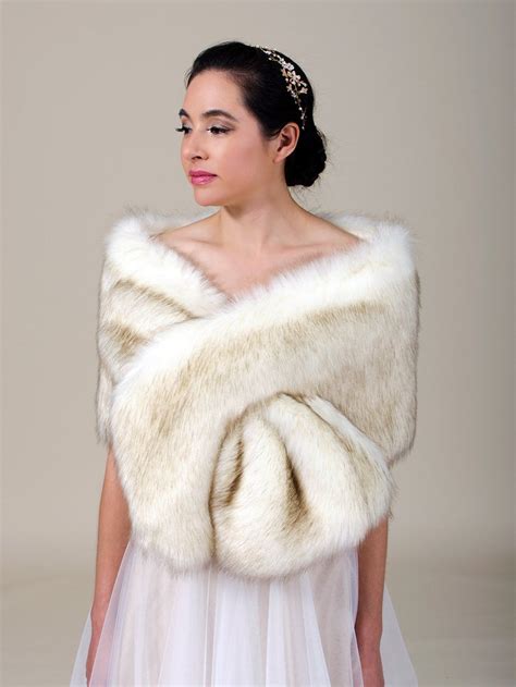 Ivory Faux Fur Wrap Faux Fur Shawl Faux Fur Shrug Made Of Etsy In