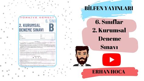 BİLFEN YAYINLARI 6 SINIFLAR KURUMSAL 2 DENEME SINAVI YouTube