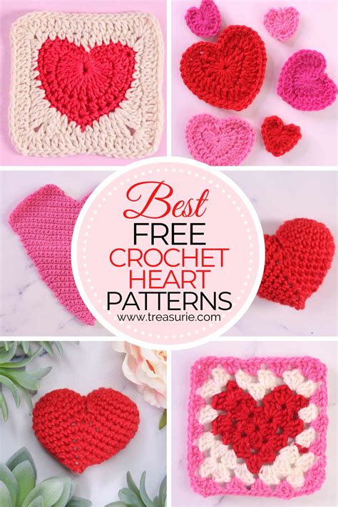 17 Free Crochet Heart Patterns To Make Today Treasurie