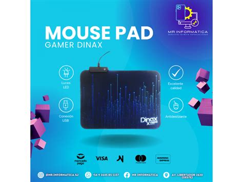 Pad Mouse Gamer Led Dinax X Cm Compr En San Juan