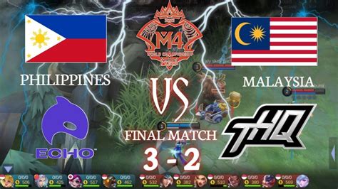 Match Final Upper Result Echo Ph Philippines Vs Team Haq Malaysia M