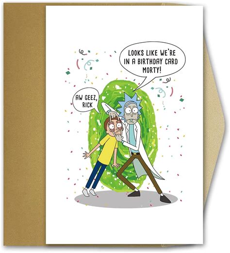 Amazon Rick and Morty Tarjeta de cumpleaños divertida para amigo