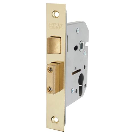 Era Viscount Euro Profile Sashlock 64mm Case 44mm Backset Polished Brass