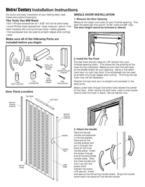 Step-by-Step Installation Instructions for Folding Doors