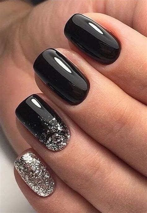 Short Black Nails Black Nails Short Black Square Nails Black Nails