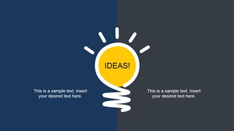 Flat Light Bulb PowerPoint Template - SlideModel