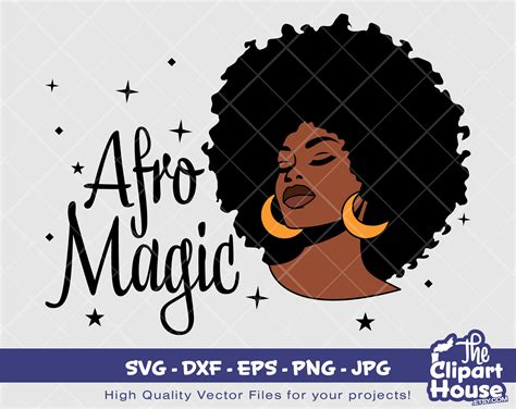 Afro Magic Digital SVG DXF EPS Png Instant Etsy