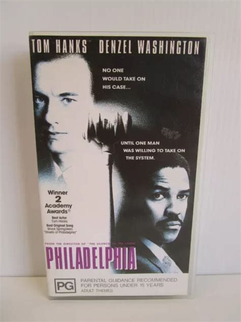 Philadelphia Tom Hanks Denzel Washington Vhs Tape Video Movie Pg