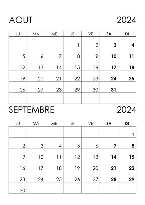 Calendrier Aout Et Septembre 2024 Gipsy Kaitlin