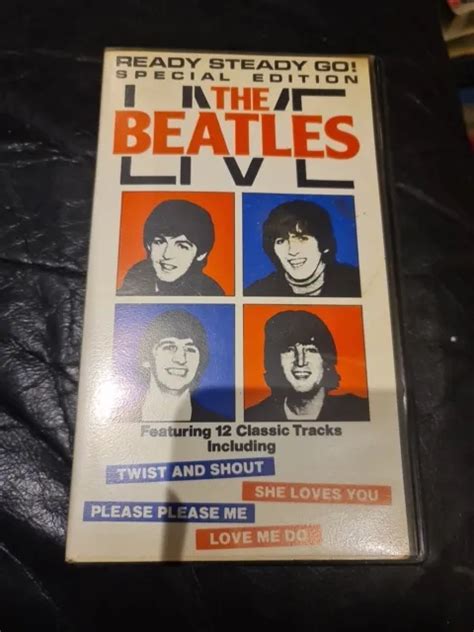 The Beatles Live Ready Steady Go Vhs Video Card Sleeve Retro